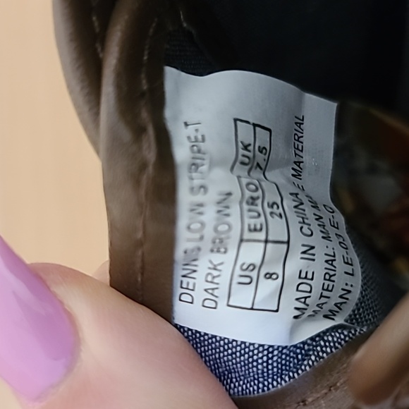 Tommy Hilfiger Dark Brown Dennis Low Stipe-T Boy Loafers Slip-On Size 8 - Picture 6 of 6